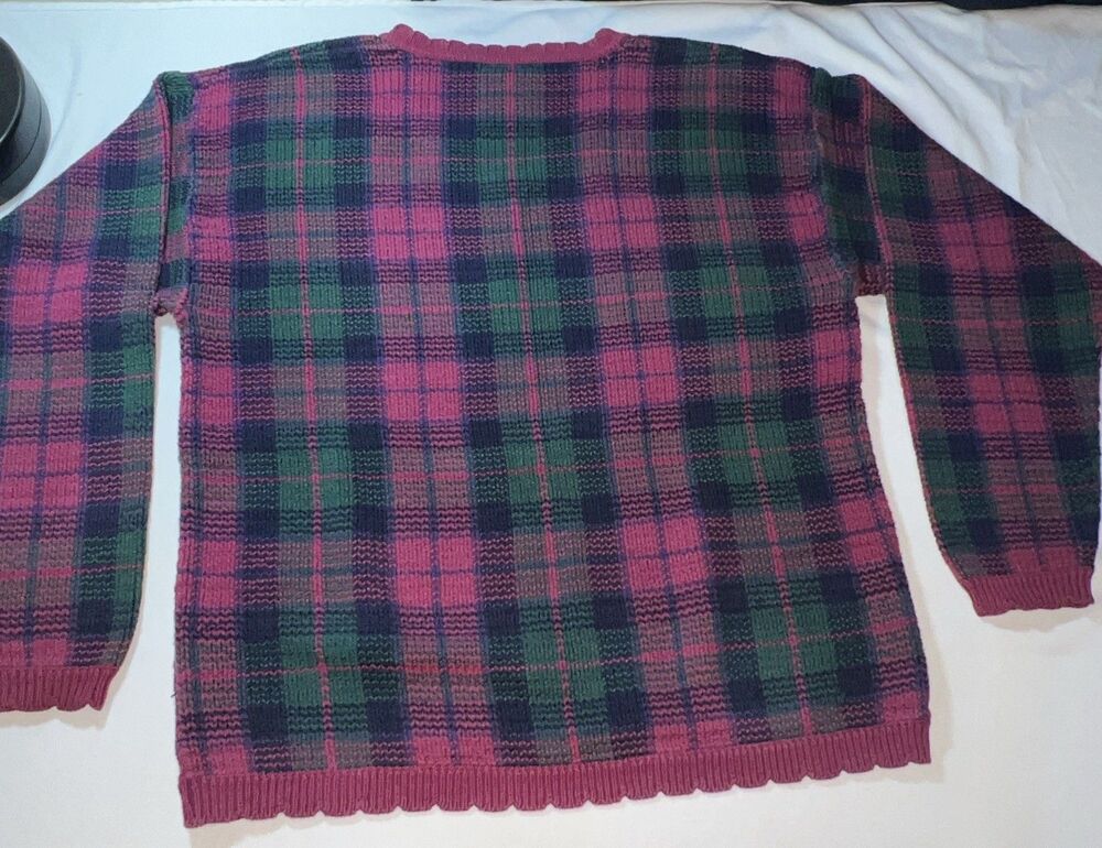 Vintage 90's Northern Reflections Cotton Pullover Sweater Women's Medium Purple - Picture 7 of 9